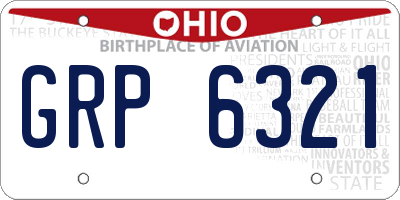 OH license plate GRP6321