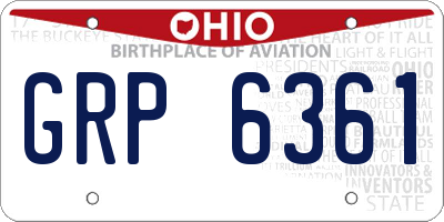 OH license plate GRP6361