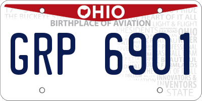 OH license plate GRP6901