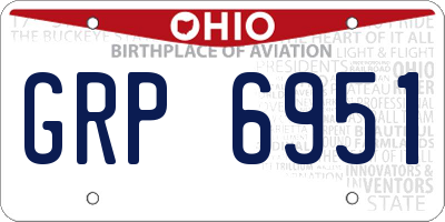 OH license plate GRP6951