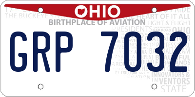 OH license plate GRP7032