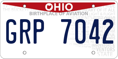 OH license plate GRP7042
