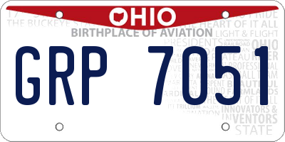 OH license plate GRP7051