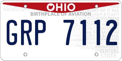 OH license plate GRP7112