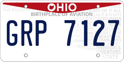 OH license plate GRP7127