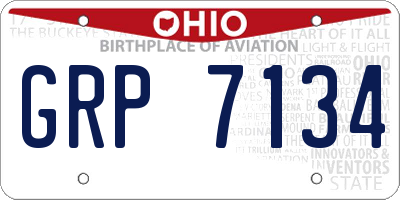 OH license plate GRP7134