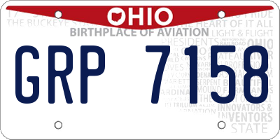 OH license plate GRP7158