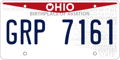 OH license plate GRP7161