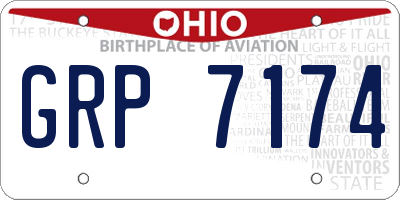 OH license plate GRP7174