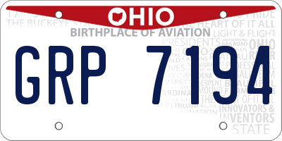 OH license plate GRP7194