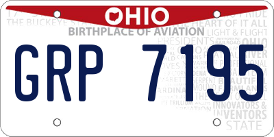 OH license plate GRP7195