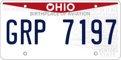 OH license plate GRP7197