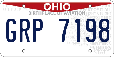 OH license plate GRP7198