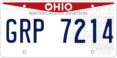 OH license plate GRP7214