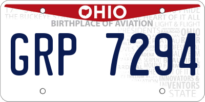 OH license plate GRP7294
