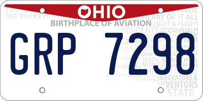 OH license plate GRP7298