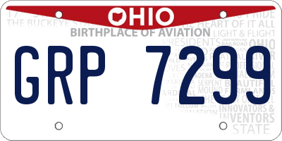OH license plate GRP7299