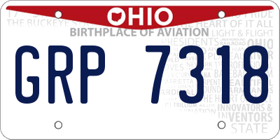 OH license plate GRP7318