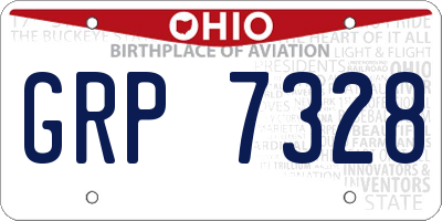 OH license plate GRP7328