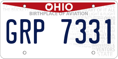 OH license plate GRP7331