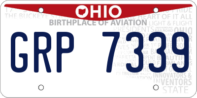 OH license plate GRP7339
