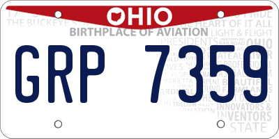 OH license plate GRP7359