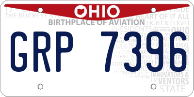 OH license plate GRP7396