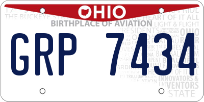 OH license plate GRP7434