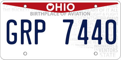 OH license plate GRP7440