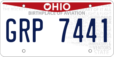 OH license plate GRP7441
