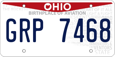 OH license plate GRP7468