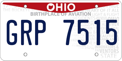 OH license plate GRP7515
