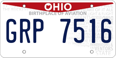 OH license plate GRP7516