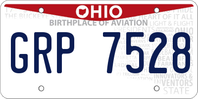 OH license plate GRP7528