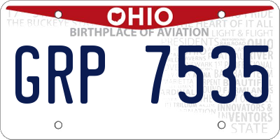 OH license plate GRP7535