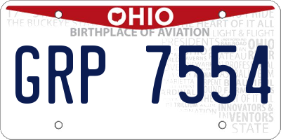 OH license plate GRP7554