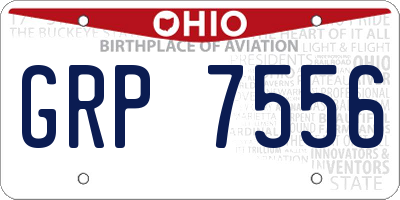 OH license plate GRP7556