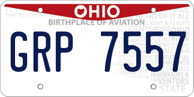 OH license plate GRP7557