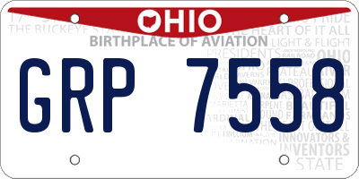 OH license plate GRP7558