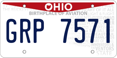 OH license plate GRP7571