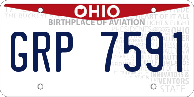 OH license plate GRP7591
