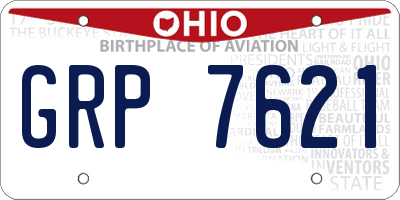 OH license plate GRP7621