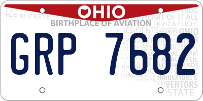 OH license plate GRP7682