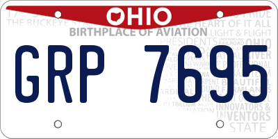 OH license plate GRP7695