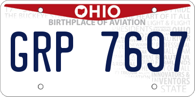OH license plate GRP7697