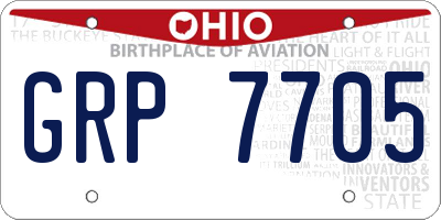OH license plate GRP7705