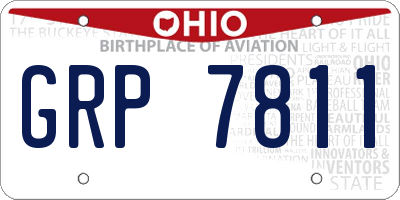 OH license plate GRP7811