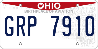 OH license plate GRP7910