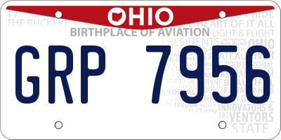 OH license plate GRP7956