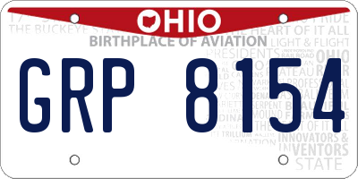 OH license plate GRP8154